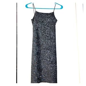 JUMP gray and sparkly slim fit dress